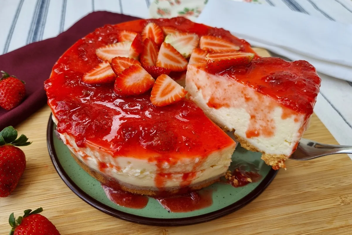 Receita de Cheesecake de Morango