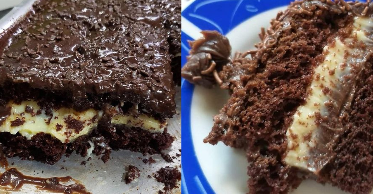 RECEITA DE BOLO DE CHOCOLATE COM RECHEIO DE NINHO