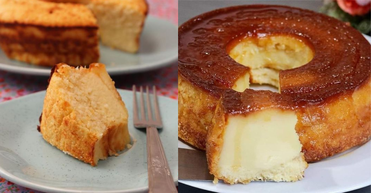 Bolo de Queijadinha no Liquidificador