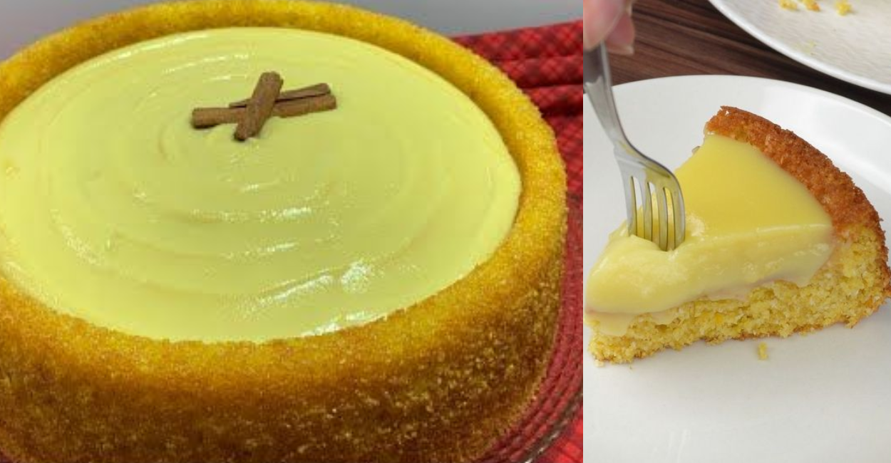 Bolo de Milho com Cobertura de Curau